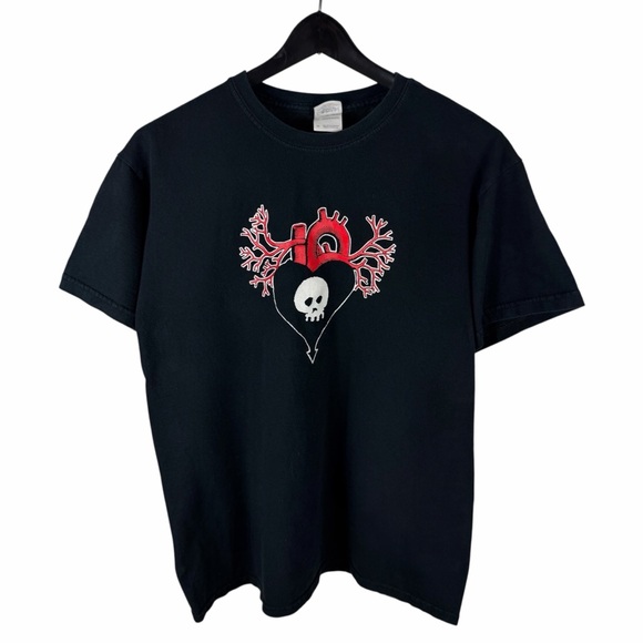 Vintage 2000s Alkaline Trio Rock Band Skull Music Graphic Shirt Size M
